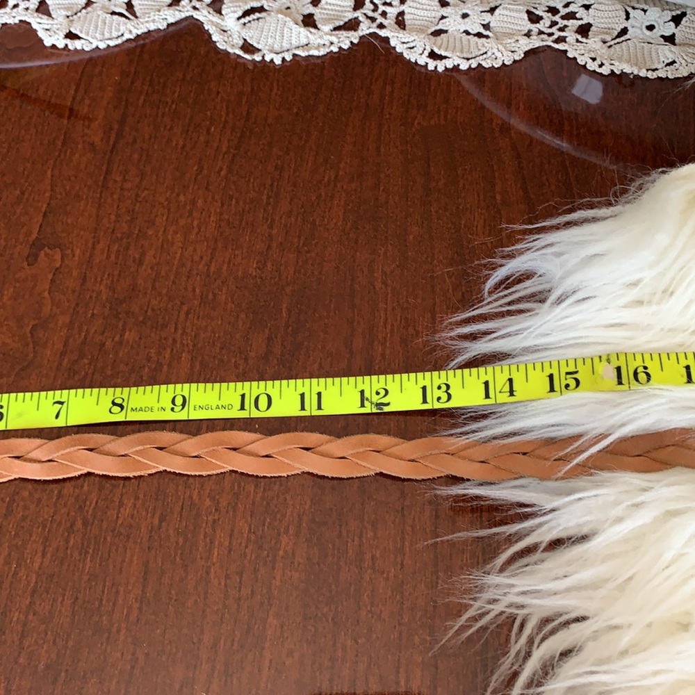 🌼VICTORIAS SECRET PINK BRAIDED LEATHER BELT🌼 - Picture 5 of 9